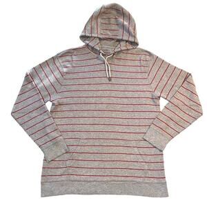 Old Navy Mens Shirt Top Pullover Hooded Hoodie Waffle Knit Thermal Striped Large